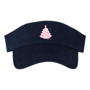 Pink Christmas Tree Bow Cute Holiday Valucap Bio-Washed Visor