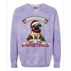 Pug Christmas Tree Lights Decorations Dog Lover Xmas Funny Gift Colorblast Crewneck Sweatshirt