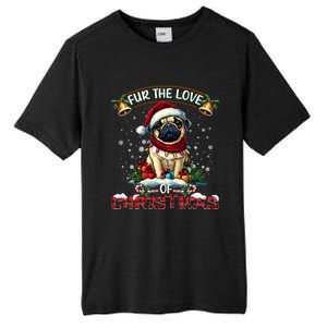 Pug Christmas Tree Lights Decorations Dog Lover Xmas Funny Gift Tall Fusion ChromaSoft Performance T-Shirt