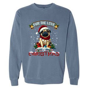 Pug Christmas Tree Lights Decorations Dog Lover Xmas Funny Gift Garment-Dyed Sweatshirt