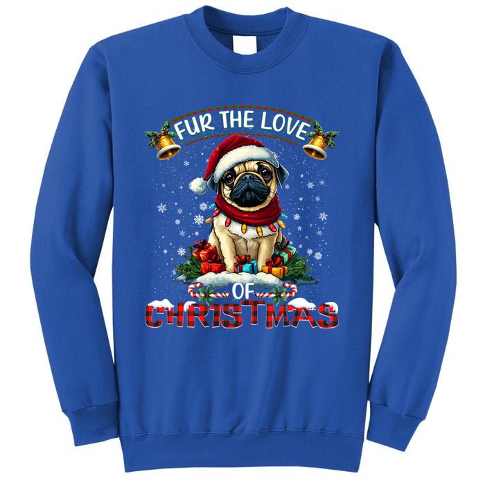 Pug Christmas Tree Lights Decorations Dog Lover Xmas Funny Gift Sweatshirt