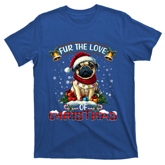 Pug Christmas Tree Lights Decorations Dog Lover Xmas Funny Gift T-Shirt