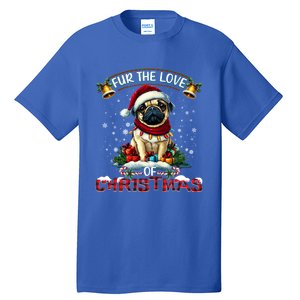 Pug Christmas Tree Lights Decorations Dog Lover Xmas Funny Gift Tall T-Shirt