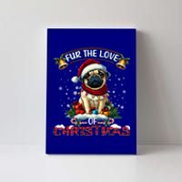 Pug Christmas Tree Lights Decorations Dog Lover Xmas Funny Gift Canvas