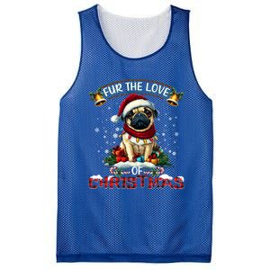 Pug Christmas Tree Lights Decorations Dog Lover Xmas Funny Gift Mesh Reversible Basketball Jersey Tank