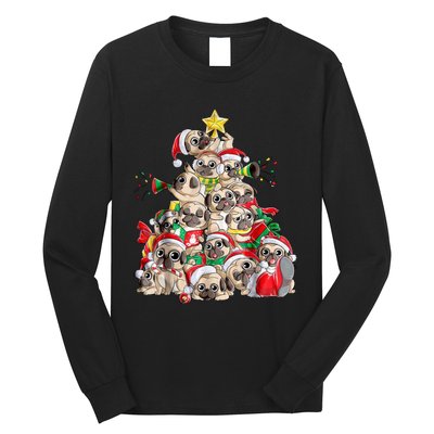 Pugmas Christmas Tree Long Sleeve Shirt