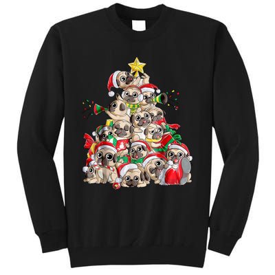 Pugmas Christmas Tree Tall Sweatshirt