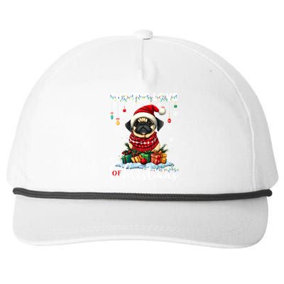 Pug Christmas Tree Lights Decorations Dog Lover Xmas Funny Gift Cool Gift Snapback Five-Panel Rope Hat