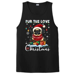 Pug Christmas Tree Lights Decorations Dog Lover Xmas Funny Gift Cool Gift PosiCharge Competitor Tank