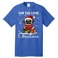 Pug Christmas Tree Lights Decorations Dog Lover Xmas Funny Gift Cool Gift Tall T-Shirt