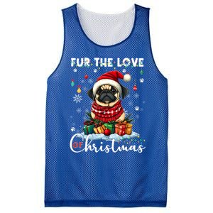 Pug Christmas Tree Lights Decorations Dog Lover Xmas Funny Gift Cool Gift Mesh Reversible Basketball Jersey Tank