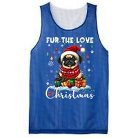 Pug Christmas Tree Lights Decorations Dog Lover Xmas Funny Gift Cool Gift Mesh Reversible Basketball Jersey Tank