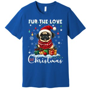 Pug Christmas Tree Lights Decorations Dog Lover Xmas Funny Gift Cool Gift Premium T-Shirt