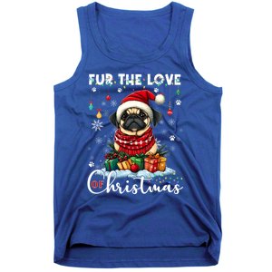 Pug Christmas Tree Lights Decorations Dog Lover Xmas Funny Gift Cool Gift Tank Top