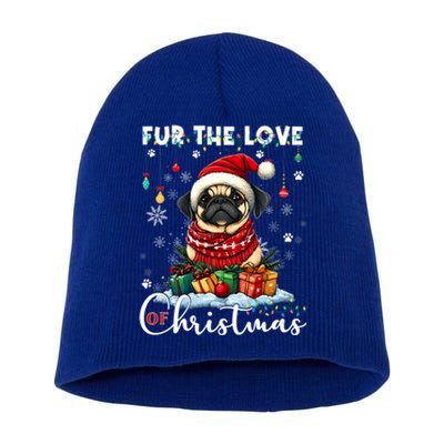 Pug Christmas Tree Lights Decorations Dog Lover Xmas Funny Gift Cool Gift Short Acrylic Beanie