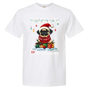 Pug Christmas Tree Lights Decorations Dog Lover Xmas Funny Gift Cool Gift Garment-Dyed Heavyweight T-Shirt