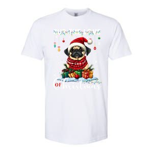 Pug Christmas Tree Lights Decorations Dog Lover Xmas Funny Gift Cool Gift Softstyle CVC T-Shirt