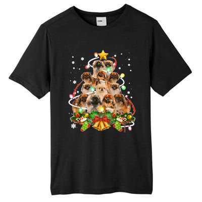 Pekingeses Christmas Tree X Mas Lights Santa Pekingese Tall Fusion ChromaSoft Performance T-Shirt