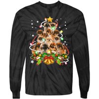 Pekingeses Christmas Tree X Mas Lights Santa Pekingese Tie-Dye Long Sleeve Shirt