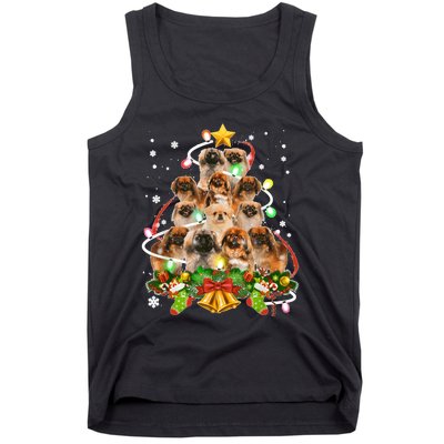 Pekingeses Christmas Tree X Mas Lights Santa Pekingese Tank Top