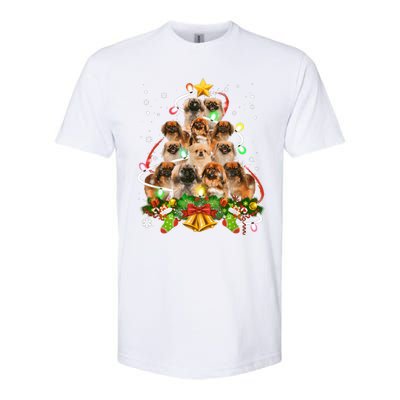 Pekingeses Christmas Tree X Mas Lights Santa Pekingese Softstyle CVC T-Shirt