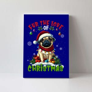 Pug Christmas Tree Lights Decorations Dog Lover Xmas Funny Gift Canvas