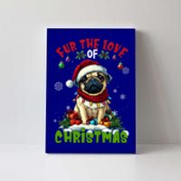 Pug Christmas Tree Lights Decorations Dog Lover Xmas Funny Gift Canvas