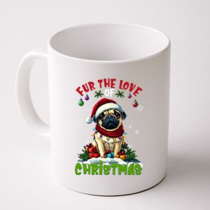 Pug Christmas Tree Lights Decorations Dog Lover Xmas Funny Gift Coffee Mug