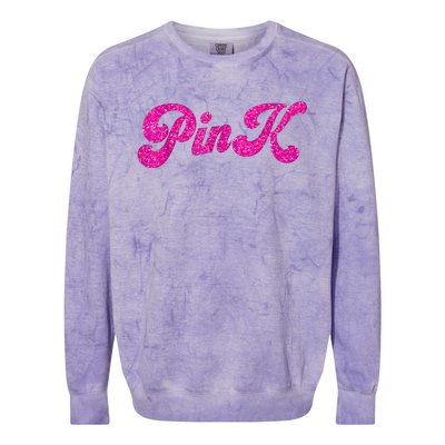 Pink Color Text For Summer Colorblast Crewneck Sweatshirt