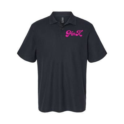 Pink Color Text For Summer Softstyle Adult Sport Polo