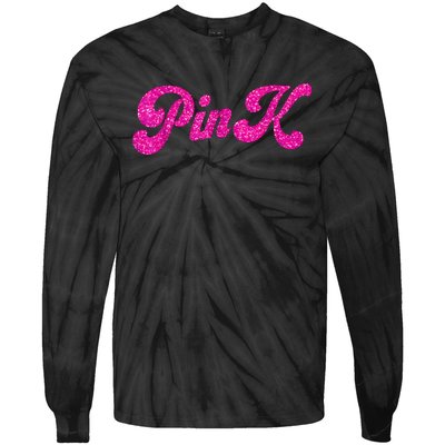 Pink Color Text For Summer Tie-Dye Long Sleeve Shirt