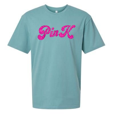 Pink Color Text For Summer Sueded Cloud Jersey T-Shirt