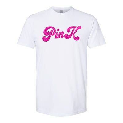 Pink Color Text For Summer Softstyle CVC T-Shirt