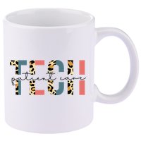 Patient Care Tech Leopard Patient Care Technician PCT 11oz C Handle Ceramic Mug