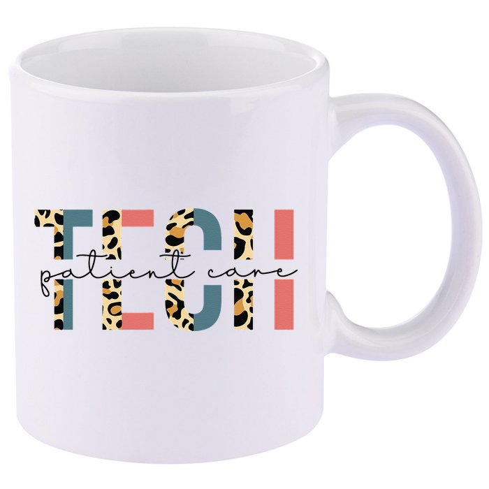 Patient Care Tech Leopard Patient Care Technician PCT 11oz C Handle Ceramic Mug