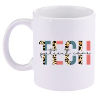 Patient Care Tech Leopard Patient Care Technician PCT 11oz C Handle Ceramic Mug