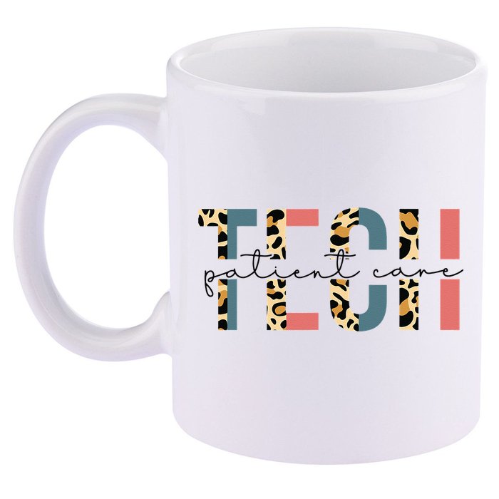 Patient Care Tech Leopard Patient Care Technician PCT 11oz C Handle Ceramic Mug