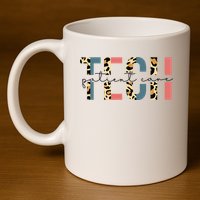 Patient Care Tech Leopard Patient Care Technician PCT 11oz C Handle Ceramic Mug