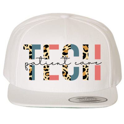 Patient Care Tech Leopard Patient Care Technician PCT Wool Snapback Cap