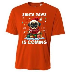 Pug Christmas Tree Lights Decorations Dog Lover Xmas Funny Gift Great Gift Cooling Performance Crew T-Shirt