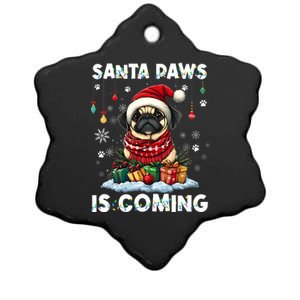 Pug Christmas Tree Lights Decorations Dog Lover Xmas Funny Gift Great Gift Ceramic Star Ornament