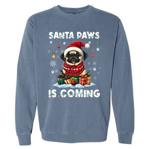 Pug Christmas Tree Lights Decorations Dog Lover Xmas Funny Gift Great Gift Garment-Dyed Sweatshirt