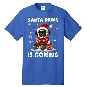 Pug Christmas Tree Lights Decorations Dog Lover Xmas Funny Gift Great Gift Tall T-Shirt