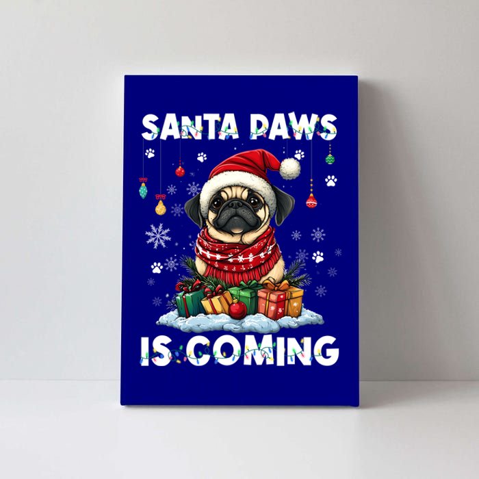 Pug Christmas Tree Lights Decorations Dog Lover Xmas Funny Gift Great Gift Canvas