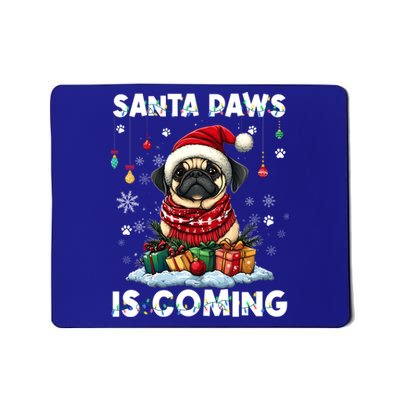 Pug Christmas Tree Lights Decorations Dog Lover Xmas Funny Gift Great Gift Mousepad