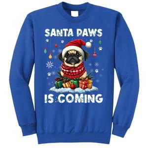 Pug Christmas Tree Lights Decorations Dog Lover Xmas Funny Gift Great Gift Tall Sweatshirt