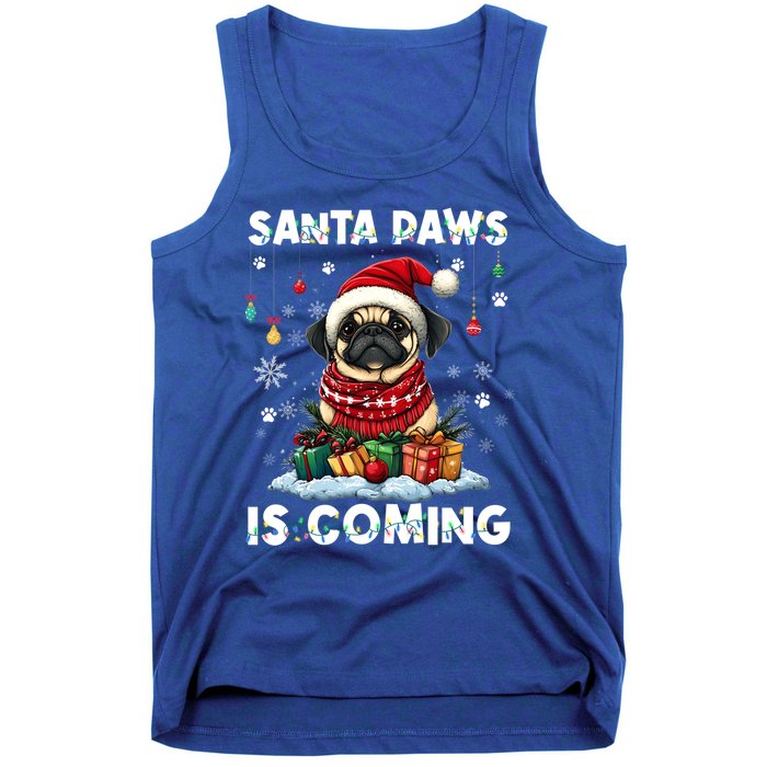 Pug Christmas Tree Lights Decorations Dog Lover Xmas Funny Gift Great Gift Tank Top