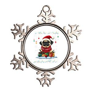 Pug Christmas Tree Lights Decorations Dog Lover Xmas Funny Gift Great Gift Metallic Star Ornament