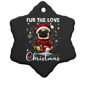 Pug Christmas Tree Lights Decorations Dog Lover Xmas Funny Gift Ceramic Star Ornament