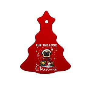 Pug Christmas Tree Lights Decorations Dog Lover Xmas Funny Gift Ceramic Tree Ornament